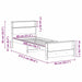 Cadru de pat cu headboard Alb 80 x 200 cm Lemn compozit - WALTI WALTI