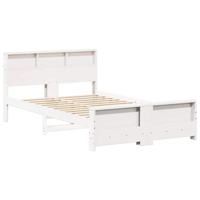 Cadru de pat cu headboard Alb 140 x 190 cm Lemn compozit - WALTI WALTI