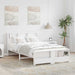 Cadru de pat cu headboard Alb 120 x 190 cm Lemn compozit - WALTI WALTI