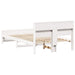 Cadru de pat cu headboard Alb 120 x 190 cm Lemn compozit - WALTI WALTI