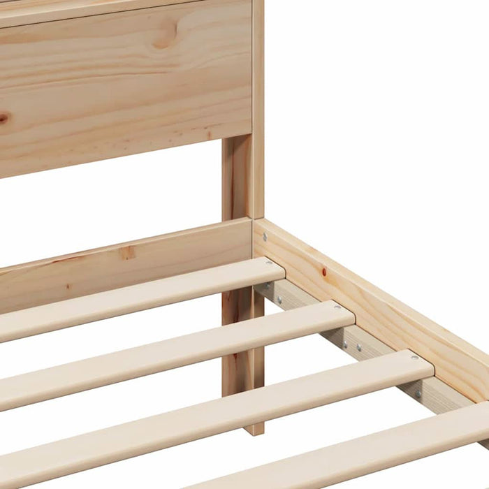 Cadru de pat cu headboard Maro 75 x 190 cm Lemn compozit - WALTI WALTI