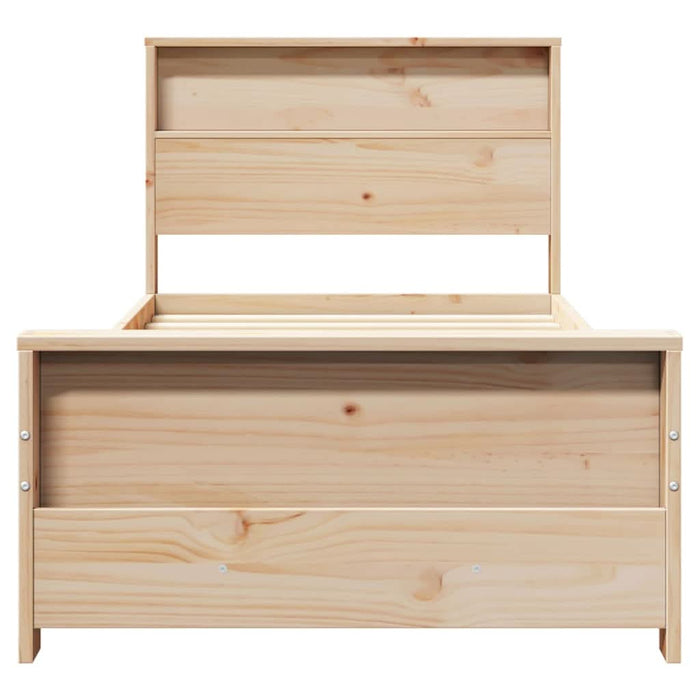 Cadru de pat cu headboard Maro 75 x 190 cm Lemn compozit - WALTI WALTI