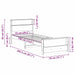 Cadru de pat cu headboard Maro 75 x 190 cm Lemn compozit - WALTI WALTI