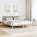 Cadru de pat Gri deschis 180 x 200 cm Lemn de pin masiv - WALTI WALTI