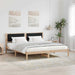 Cadru de pat cu headboard Negru 180 x 200 cm Lemn de pin masiv - WALTI WALTI