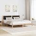 Cadru de pat cu headboard Negru 180 x 200 cm Lemn de pin masiv - WALTI WALTI