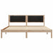 Cadru de pat cu headboard Negru 180 x 200 cm Lemn de pin masiv - WALTI WALTI