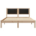 Cadru de pat cu headboard Negru 160 x 200 cm Lemn de pin masiv - WALTI WALTI