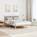 Cadru de pat Gri deschis 150 x 200 cm Lemn de pin masiv - WALTI WALTI