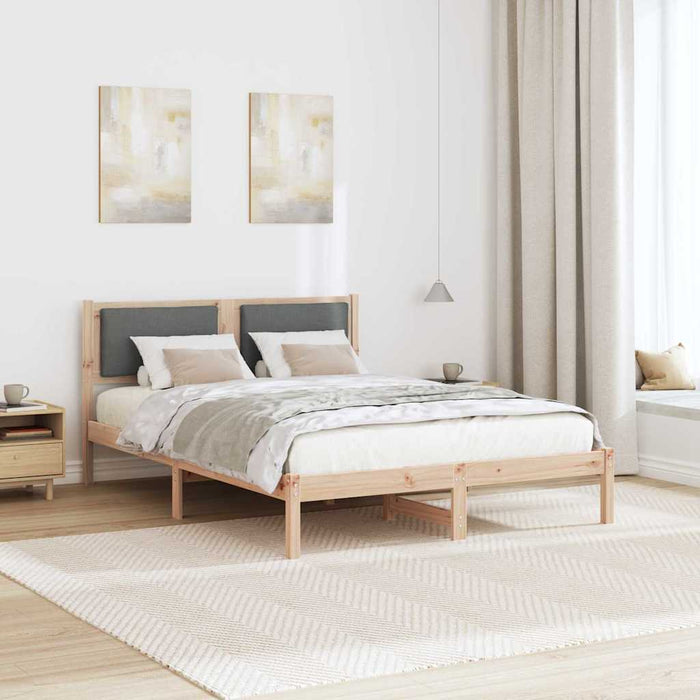 Cadru de pat Gri închis 150 x 200 cm Lemn de pin masiv - WALTI WALTI