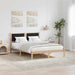 Cadru de pat cu headboard Negru 140 x 200 cm Lemn de pin masiv - WALTI WALTI