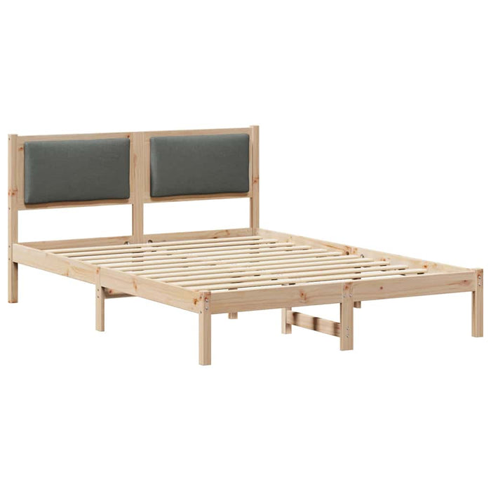 Cadru de pat Gri închis 140 x 190 cm Lemn de pin masiv - WALTI WALTI