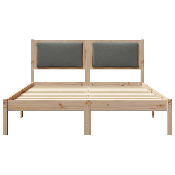 Cadru de pat Gri închis 140 x 190 cm Lemn de pin masiv - WALTI WALTI