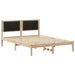 Cadru de pat cu headboard Negru 140 x 190 cm Lemn de pin masiv - WALTI WALTI