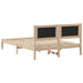Cadru de pat cu headboard Negru 140 x 190 cm Lemn de pin masiv - WALTI WALTI