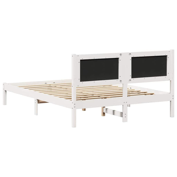 Cadru de pat Gri deschis 140 x 190 cm Lemn de pin masiv - WALTI WALTI