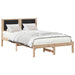 Cadru de pat cu headboard Negru 120 x 190 cm Lemn de pin masiv - WALTI WALTI