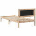 Cadru de pat cu headboard Negru 100 x 200 cm Lemn de pin masiv - WALTI WALTI