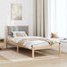 Cadru de pat Gri deschis 90 x 200 cm Lemn de pin masiv - WALTI WALTI