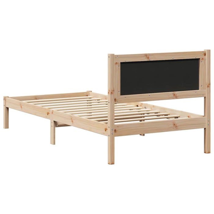 Cadru de pat Gri închis 90 x 200 cm Lemn de pin masiv - WALTI WALTI