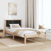 Cadru de pat cu headboard Negru 90 x 200 cm Lemn de pin masiv - WALTI WALTI