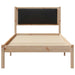Cadru de pat cu headboard Negru 90 x 200 cm Lemn de pin masiv - WALTI WALTI