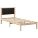 Cadru de pat cu headboard Negru 80 x 200 cm Lemn de pin masiv - WALTI WALTI