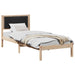 Cadru de pat cu headboard Negru 80 x 200 cm Lemn de pin masiv - WALTI WALTI