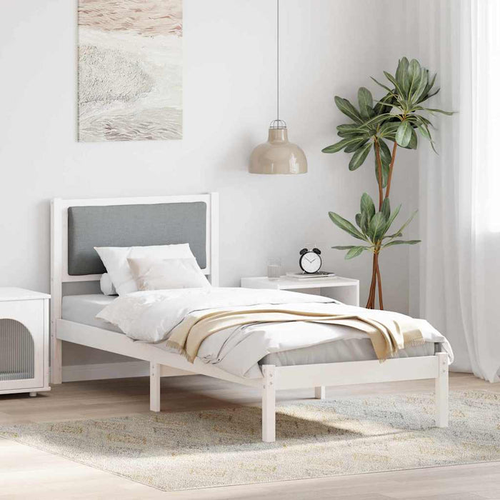 Cadru de pat Gri deschis 80 x 200 cm Lemn de pin masiv - WALTI WALTI