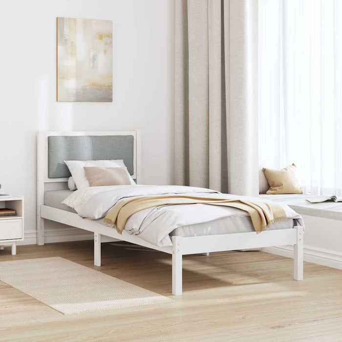 Cadru de pat Gri deschis 80 x 200 cm Lemn de pin masiv - WALTI WALTI