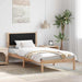 Cadru de pat cu headboard Negru 90 x 190 cm Lemn de pin masiv - WALTI WALTI