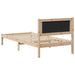 Cadru de pat cu headboard Negru 90 x 190 cm Lemn de pin masiv - WALTI WALTI