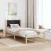 Cadru de pat cu headboard Negru 80 x 190 cm Lemn de pin masiv - WALTI WALTI
