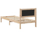 Cadru de pat cu headboard Negru 80 x 190 cm Lemn de pin masiv - WALTI WALTI