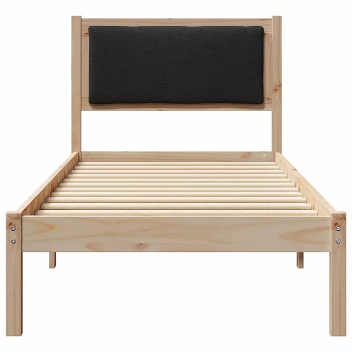 Cadru de pat cu headboard Negru 80 x 190 cm Lemn de pin masiv - WALTI WALTI