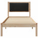 Cadru de pat cu headboard Negru 80 x 190 cm Lemn de pin masiv - WALTI WALTI