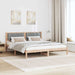 Cadru de pat cu headboard Gri deschis 160 x 200 cm țesătură - WALTI WALTI