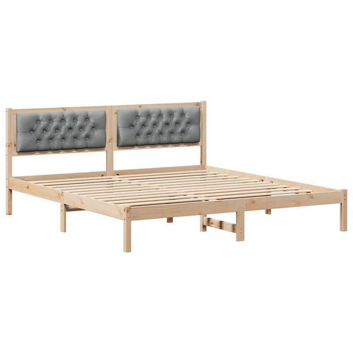 Cadru de pat cu headboard Gri deschis 160 x 200 cm țesătură - WALTI WALTI