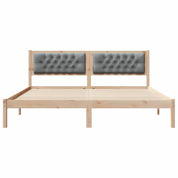 Cadru de pat cu headboard Gri deschis 160 x 200 cm țesătură - WALTI WALTI