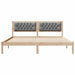 Cadru de pat cu headboard Gri deschis 160 x 200 cm țesătură - WALTI WALTI