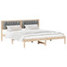 Cadru de pat cu headboard Gri deschis 160 x 200 cm țesătură - WALTI WALTI