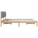 Cadru de pat cu headboard Gri deschis 160 x 200 cm țesătură - WALTI WALTI