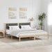 Cadru de pat cu headboard Gri închis 160 x 200 cm țesătură - WALTI WALTI