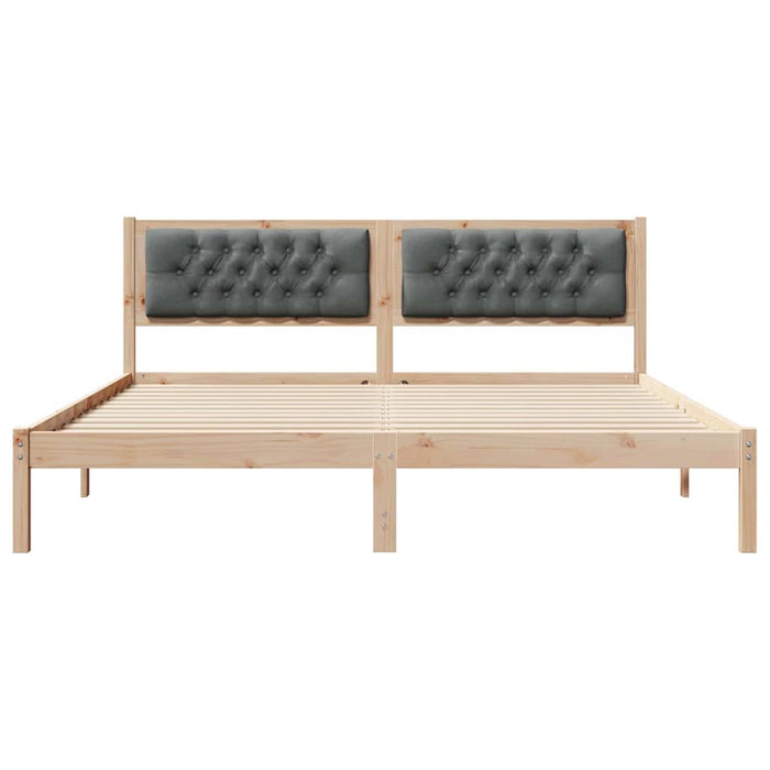 Cadru de pat cu headboard Gri închis 160 x 200 cm țesătură - WALTI WALTI