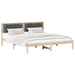 Cadru de pat cu headboard Gri închis 160 x 200 cm țesătură - WALTI WALTI