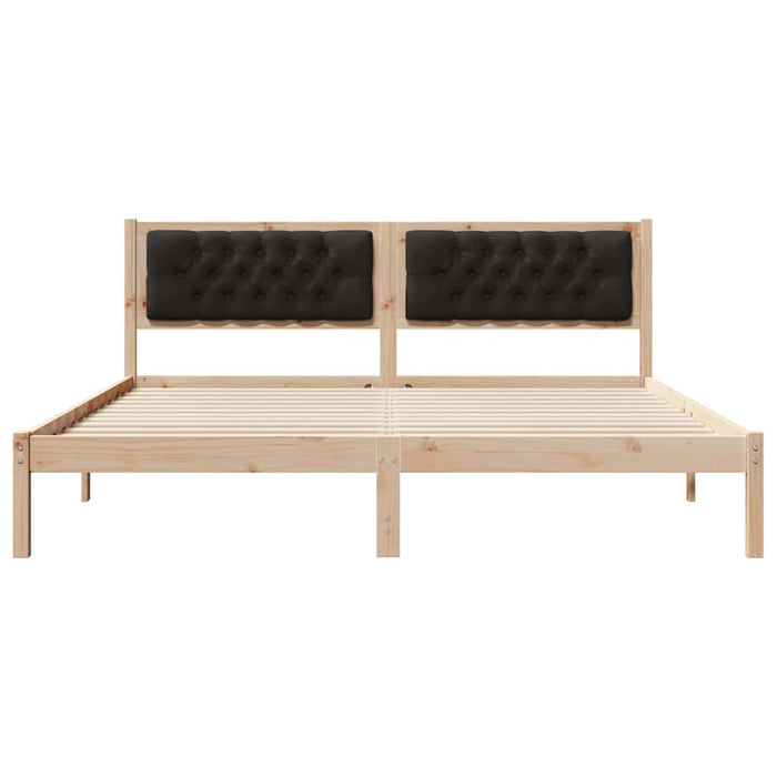 Cadru de pat cu headboard Negru 160 x 200 cm țesătură - WALTI WALTI