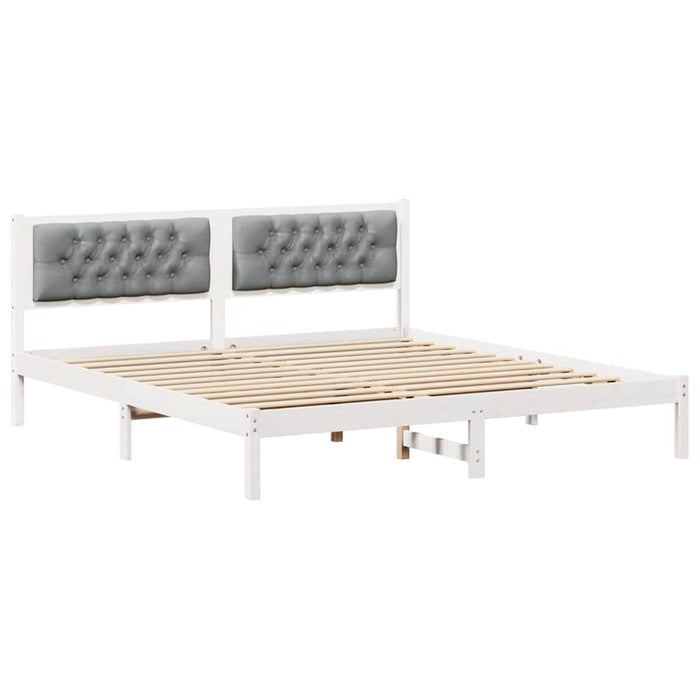 Cadru de pat cu headboard Gri deschis 160 x 200 cm țesătură - WALTI WALTI