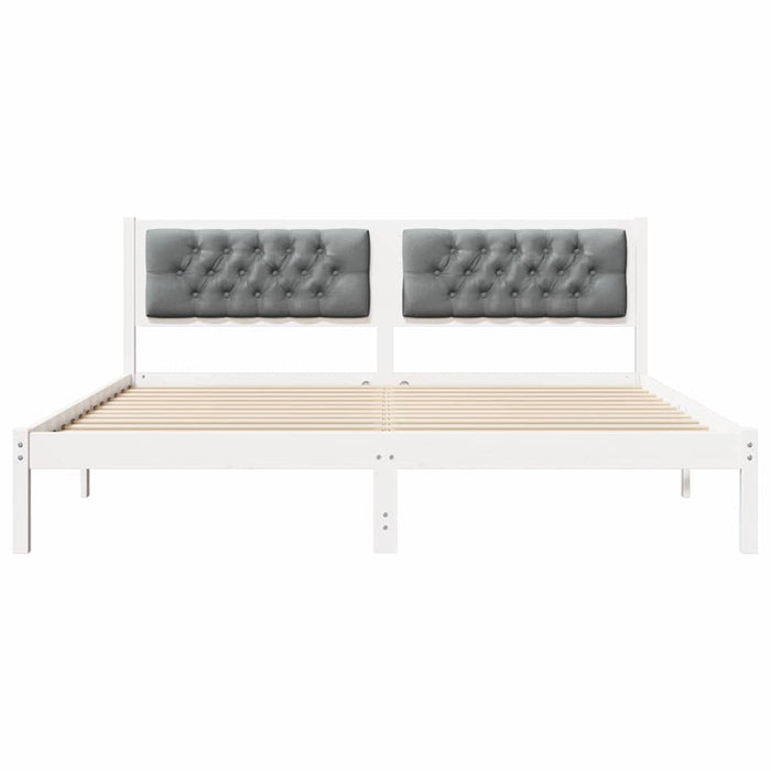Cadru de pat cu headboard Gri deschis 160 x 200 cm țesătură - WALTI WALTI