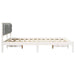 Cadru de pat cu headboard Gri deschis 160 x 200 cm țesătură - WALTI WALTI
