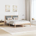 Cadru de pat cu headboard Gri deschis 150 x 200 cm țesătură - WALTI WALTI